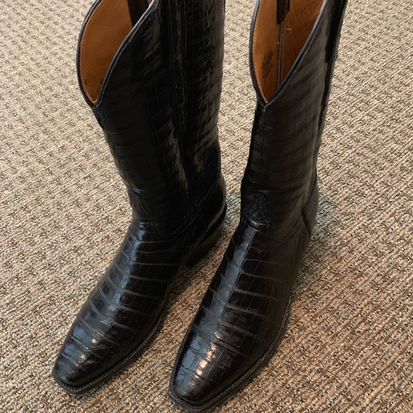 LUCCHESE Ultra Belly Crocodile Boots - Picture 2 of 6